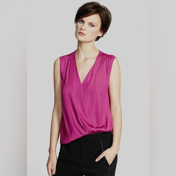 Vince Magenta blouse M - Picture 1 of 8